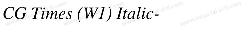 CG Times (W1) Italic字体转换